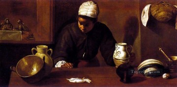 Diego Velazquez Painting - Kitchen Scene With The Supper In Emmaus Diego Velazquez